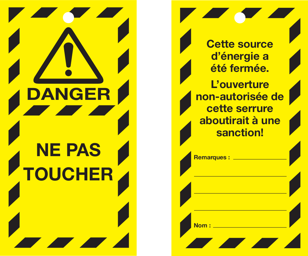 VEILIGHEIDSLABELS "DANGER DO NOT OPERATE