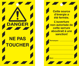 VEILIGHEIDSLABELS "DANGER DO NOT OPERATE