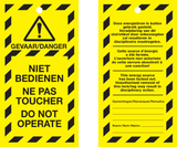 VEILIGHEIDSLABELS "DANGER DO NOT OPERATE
