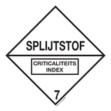 SPLIJTSTOF. ADR CLASSE 7E