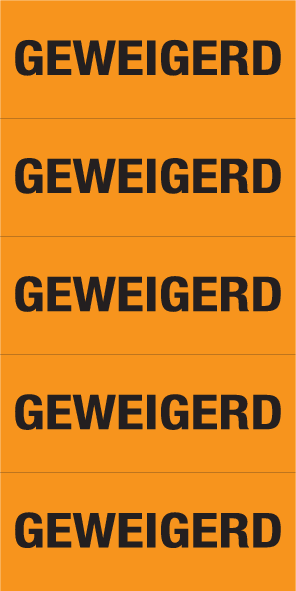 GEWEIGERD