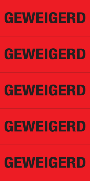GEWEIGERD