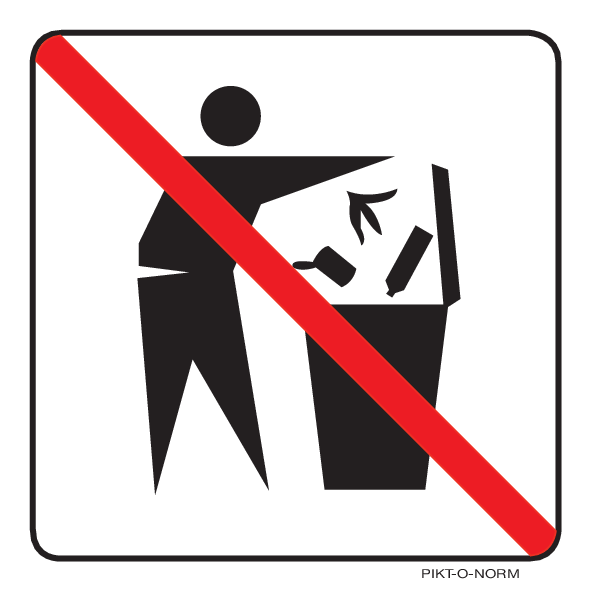 NE PAS JETER LES DÉCHETS