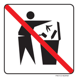 NE PAS JETER LES DÉCHETS