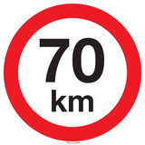 MAXIMUM SNELHEID 70 KM