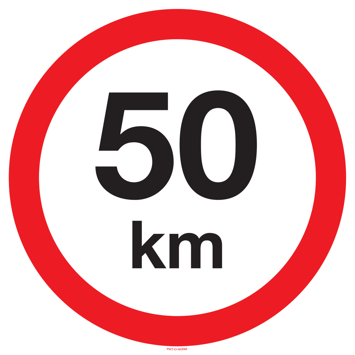 MAXIMUM SNELHEID 50 KM