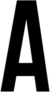 A, UITGESNEDEN LETTER