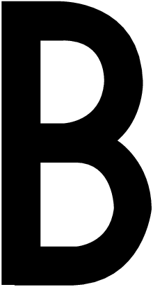 B, UITGESNEDEN LETTER