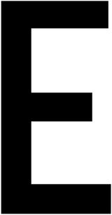 E, UITGESNEDEN LETTER