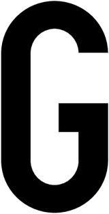 G, UITGESNEDEN LETTER