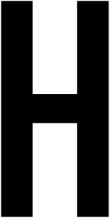 H, UITGESNEDEN LETTER