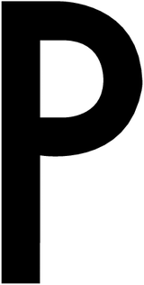 P, UITGESNEDEN LETTER