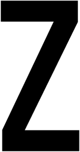 Z, UITGESNEDEN LETTER