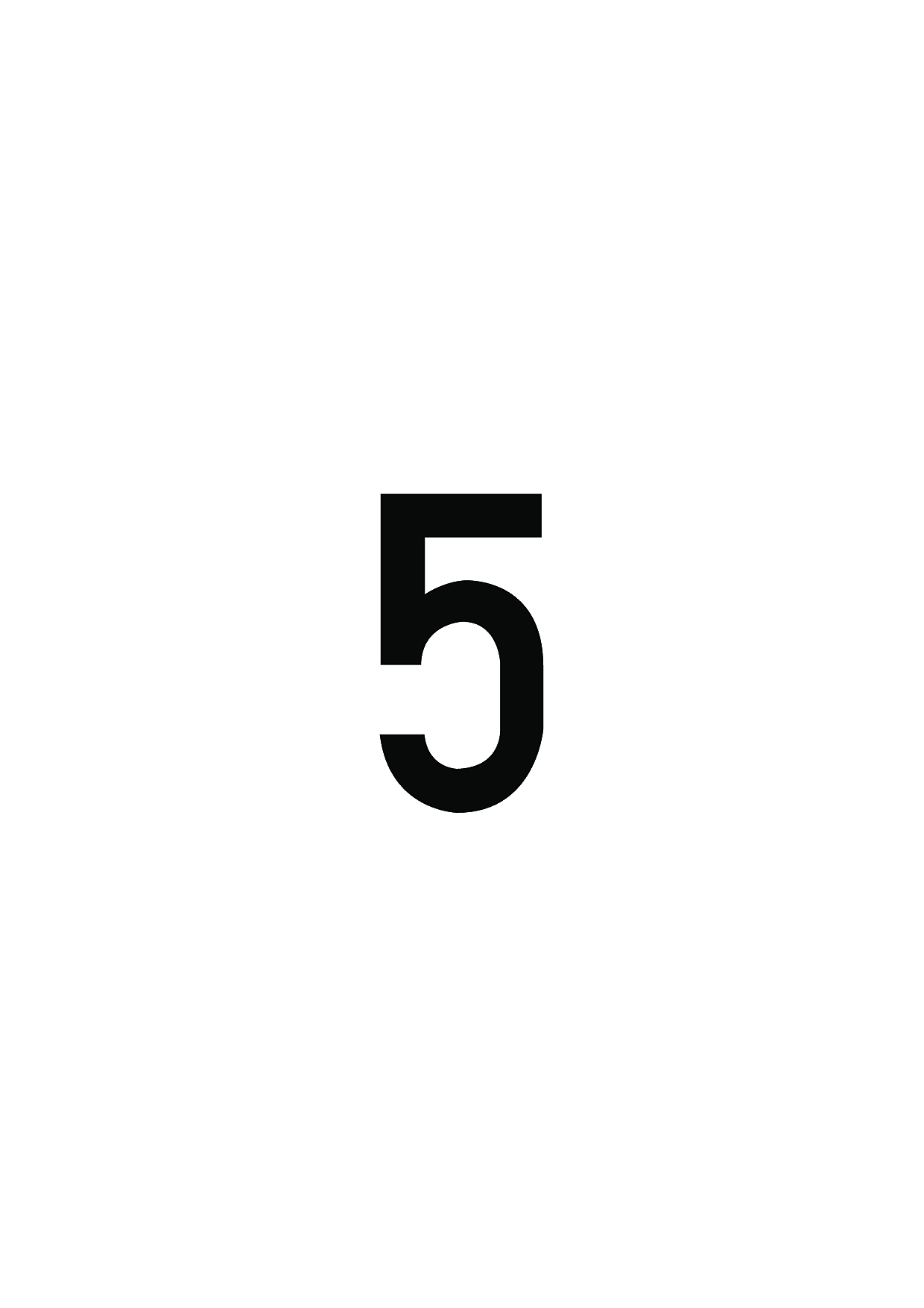 5, UITGESNEDEN CIJFER