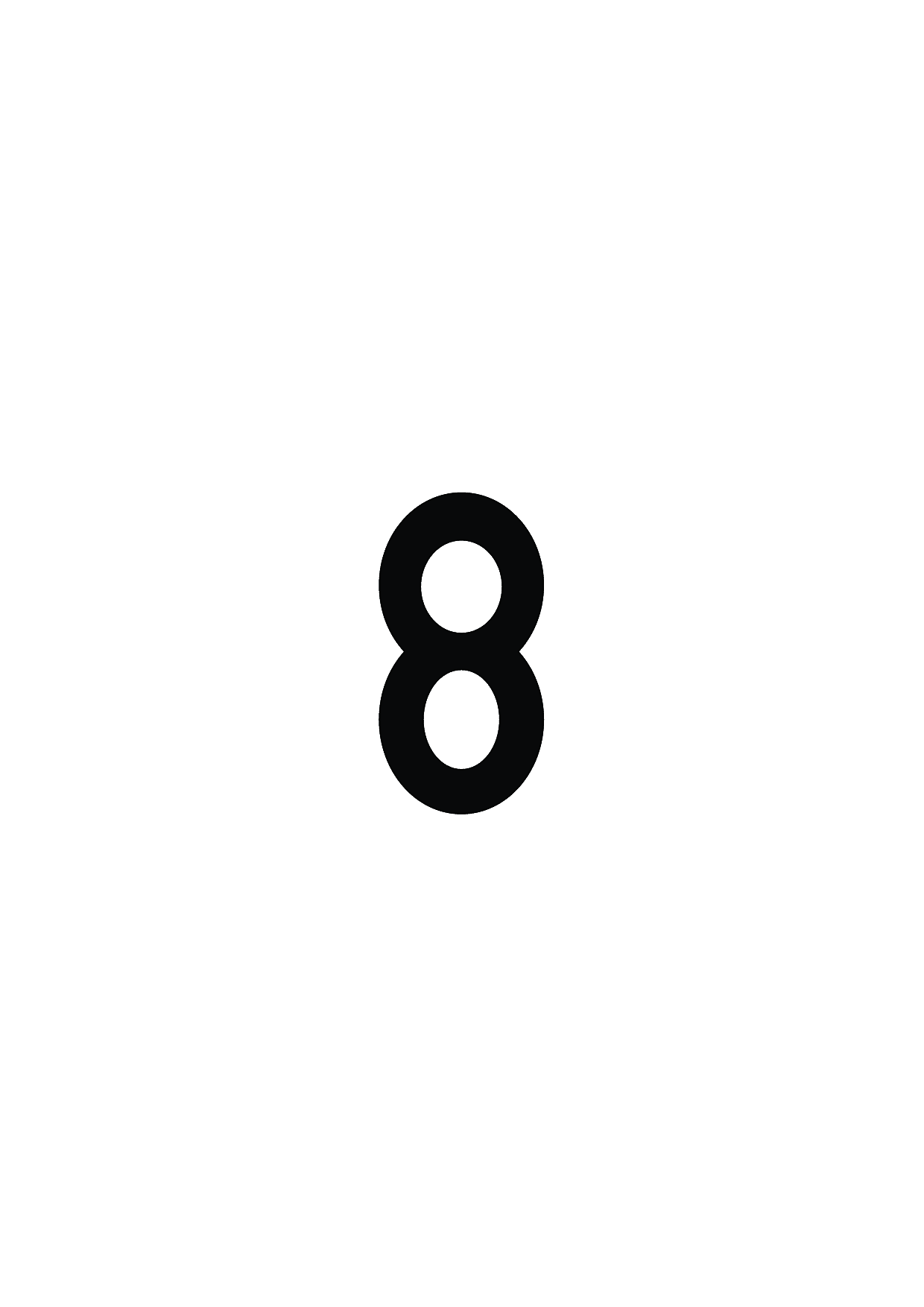 8, UITGESNEDEN CIJFER