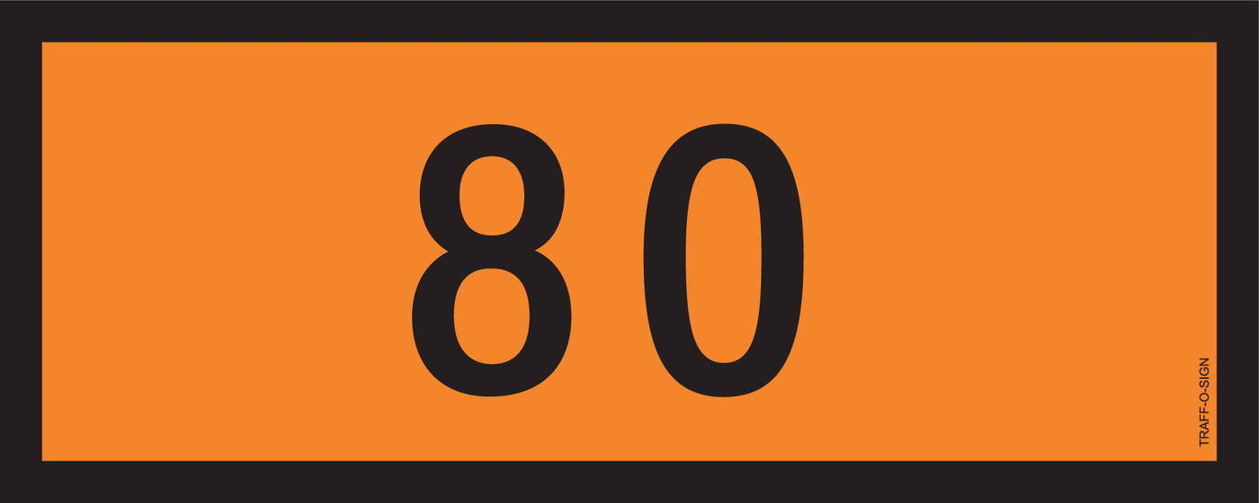 ADR BORD, UN NUMMERS VAN 0 TOT 0999