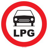 INTERDIT AUX VEHICULES LPG