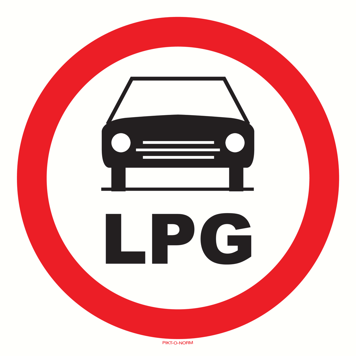 INTERDIT AUX VEHICULES LPG