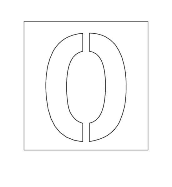 POCHOIR EN PVC 1MM, HAUTEUR 50MM,