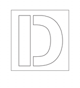 POCHOIR EN PVC 1MM, HAUTEUR 50MM,