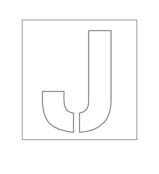 POCHOIR EN PVC 1MM, HAUTEUR 50MM,