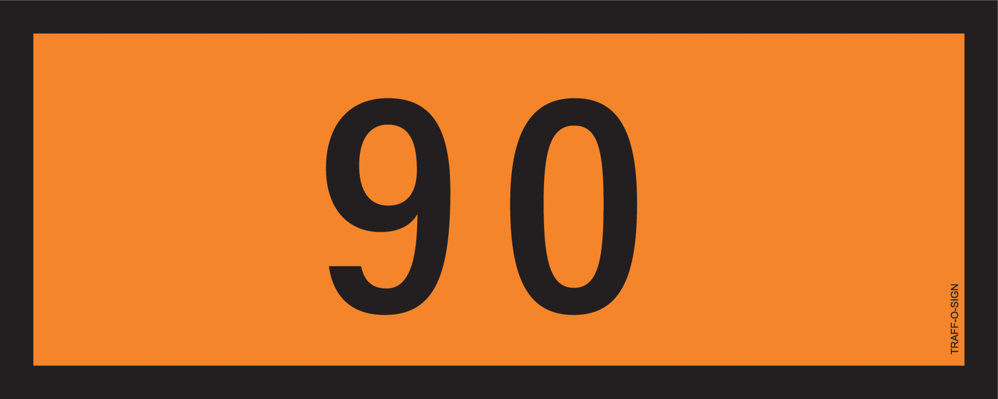 ADR BORD, UN NUMMERS VAN 0 TOT 0999