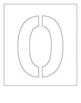 POCHOIR EN PVC 1MM, HAUTEUR 75MM