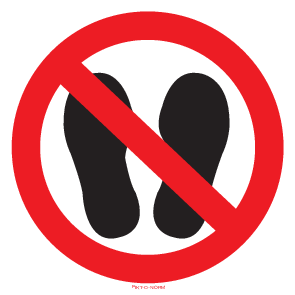 DÉFENSE D'ENTRER AVEC DES CHAUSSURES