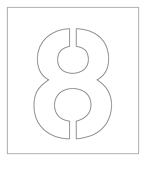 POCHOIR EN PVC 1MM, HAUTEUR 75MM