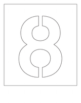 POCHOIR EN PVC 1MM, HAUTEUR 75MM