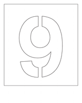 POCHOIR EN PVC 1MM, HAUTEUR 75MM