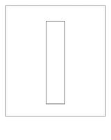 POCHOIR EN PVC 1MM, HAUTEUR 75MM