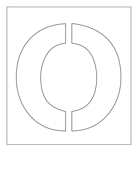 POCHOIR EN PVC 1MM, HAUTEUR 75MM