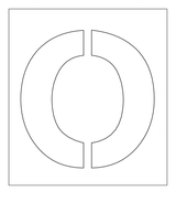 POCHOIR EN PVC 1MM, HAUTEUR 75MM