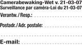 TEKST NL/FR VOOR CAMERABEWAKING