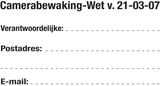 TEKST VOOR CAMERABEWAKING