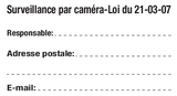 TEKST VOOR SURVEILLANCE PAR CAMÉRA