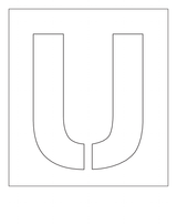 POCHOIR EN PVC 1MM, HAUTEUR 75MM