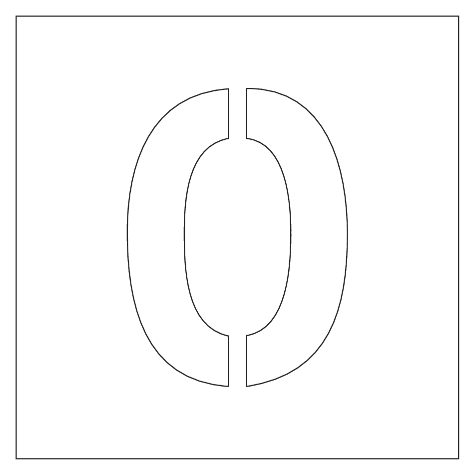 POCHOIR DIBOND 2MM, HAUTEUR 150MM