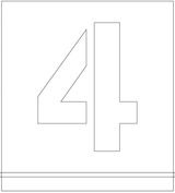 POCHOIR DIBOND 2MM, HAUTEUR 150MM