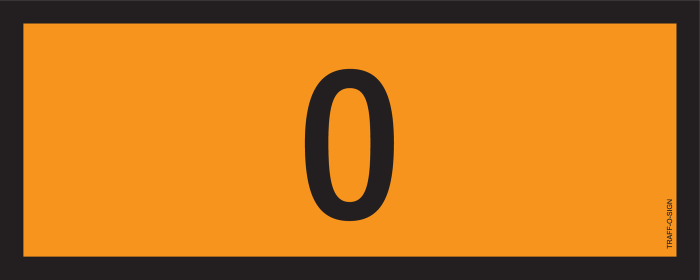 ADR BORD, UN NUMMERS VAN 0 TOT 0999