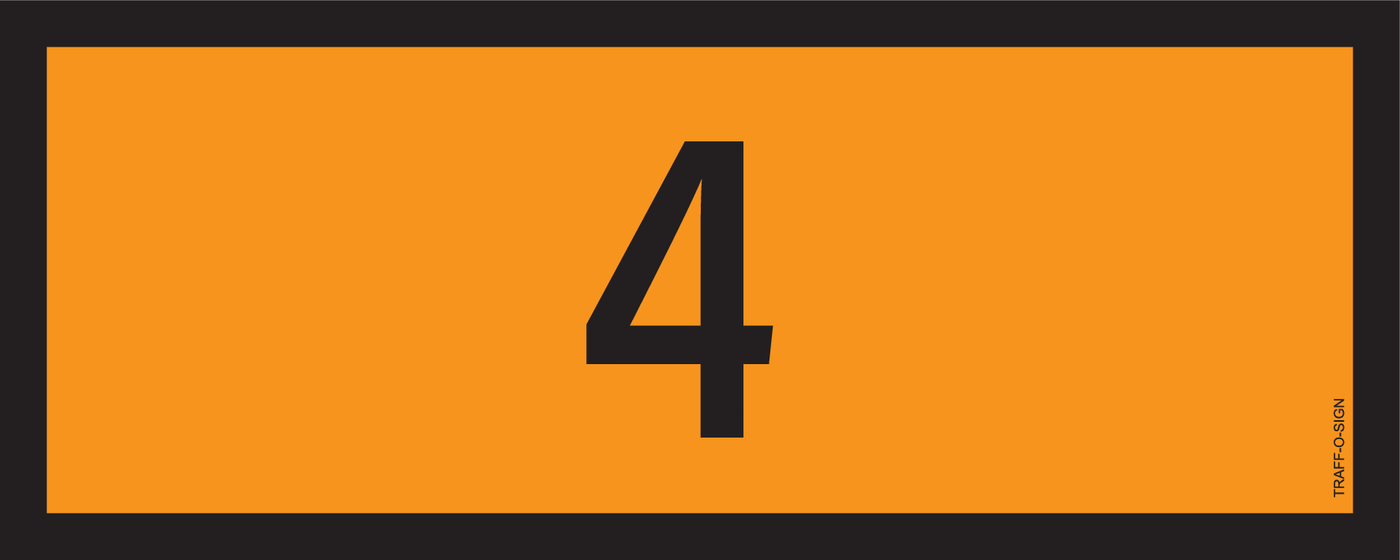 ADR BORD, UN NUMMERS VAN 0 TOT 0999