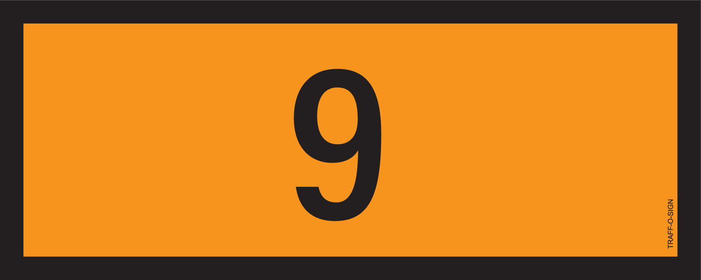 ADR BORD, UN NUMMERS VAN 0 TOT 0999