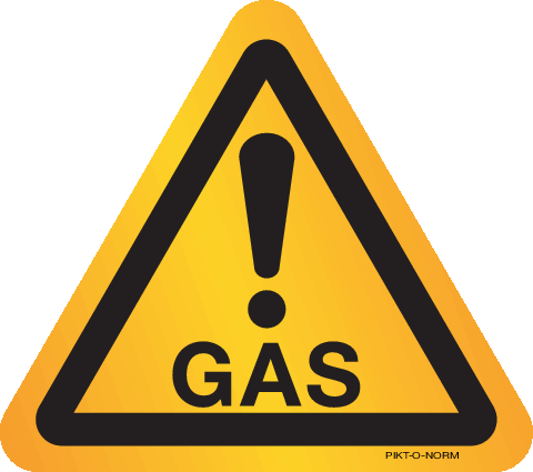 WAARSCHUWING GEVAAR GAS!