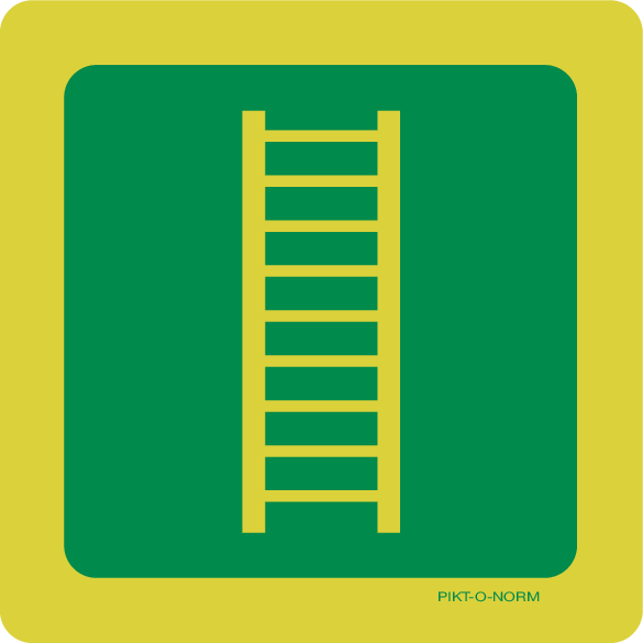 VLUCHTLADDER ISO7010-E059