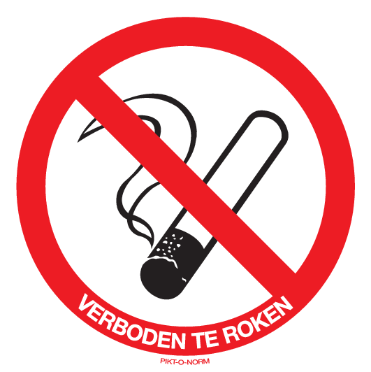 ROKEN VERBODEN & TEKST:VERBODEN TE ROKEN
