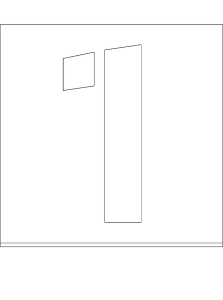POCHOIR DIBOND 2MM , HAUTEUR 200MM
