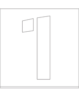 POCHOIR DIBOND 2MM , HAUTEUR 200MM