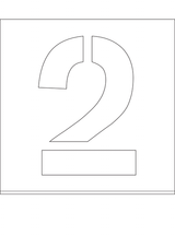 POCHOIR DIBOND 2MM , HAUTEUR 200MM