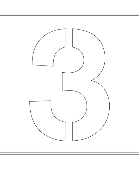 POCHOIR DIBOND 2MM , HAUTEUR 200MM